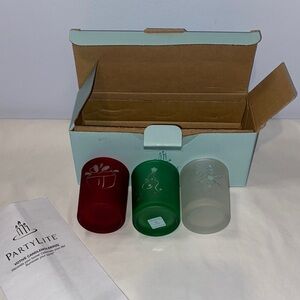 Vintage PartyLite Holiday Lites Votive Trio NWOT